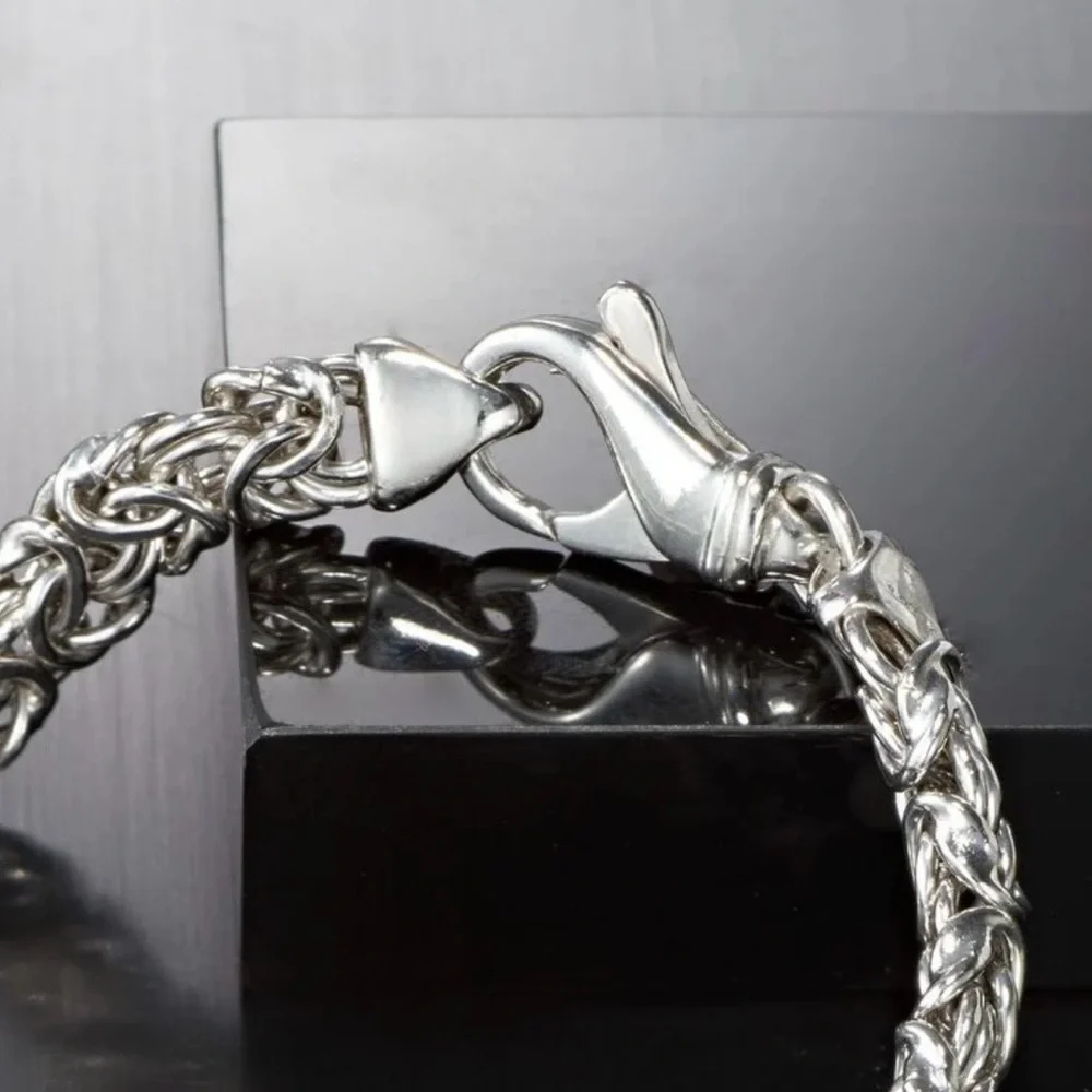 NEW ROSS SIMONS 8” STERLING ITALIAN BYZANTINE BRACELET - Picture 8 of 9
